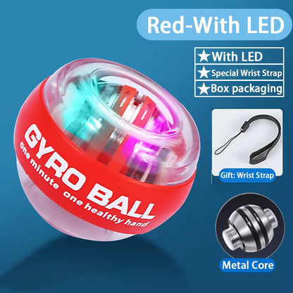Wrist Power Hand Ball Auto-Start Grip Ball Strengthener Gyroscopic Arm Gyro Hand Ball Home Fitness Forearm Exerciser ﻿