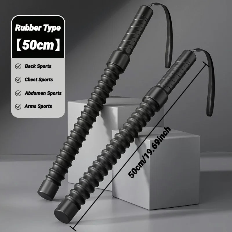 2Pcs Strength Training Bat Ergonomic Fitness Grip Biceps Triceps Strengthener Spring Arm Expander Muscle Trainer Swinging Rope