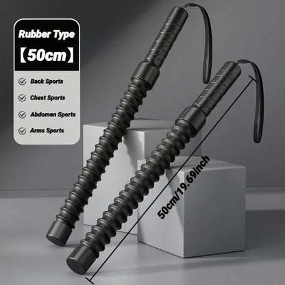2Pcs Strength Training Bat Ergonomic Fitness Grip Biceps Triceps Strengthener Spring Arm Expander Muscle Trainer Swinging Rope