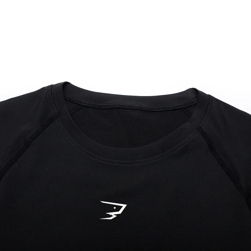 Compression T Shirt Men Summer Sportswear Running T-Shirt Elastic Quick Dry Sport Tops Tee Athletic Gym Workout Shirts Men