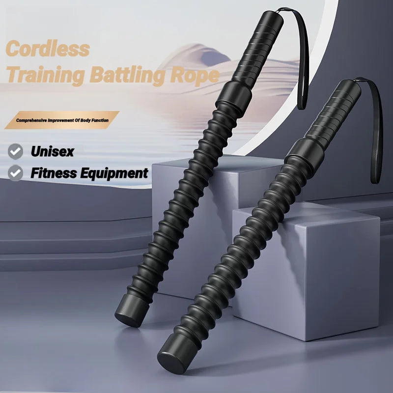 2Pcs Strength Training Bat Ergonomic Fitness Grip Biceps Triceps Strengthener Spring Arm Expander Muscle Trainer Swinging Rope