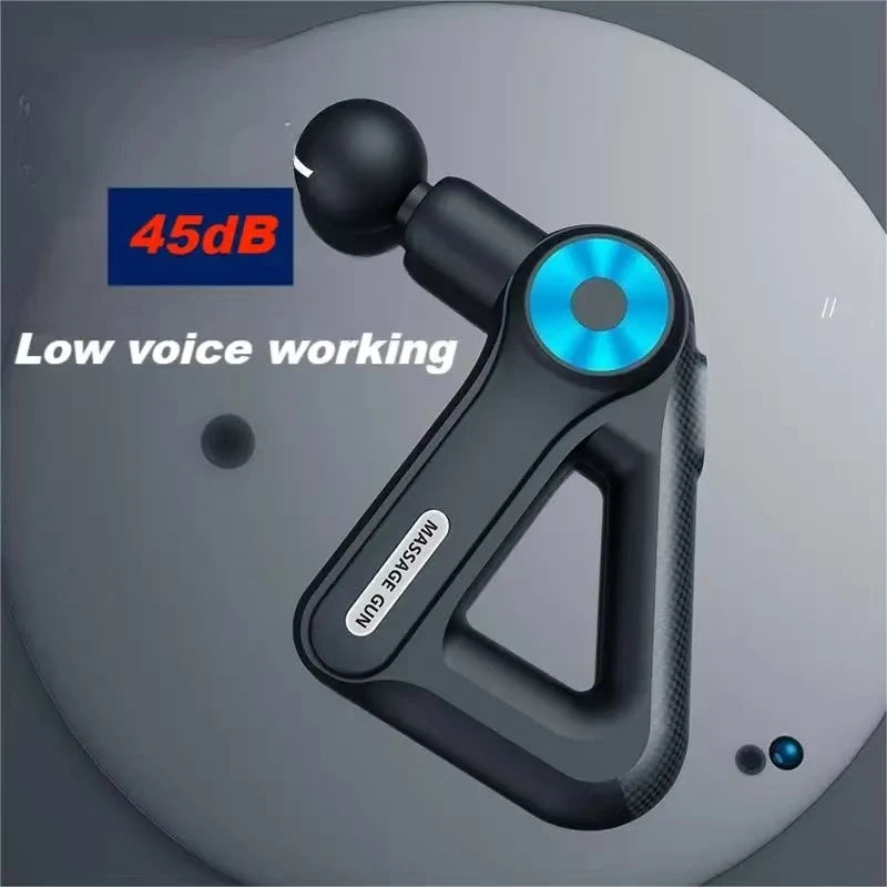 Electric Triangular Fascia Gun with 9-Level Muscle Vibration Relaxation Massage, Convenient Massage Gun with 9 Massage Heads