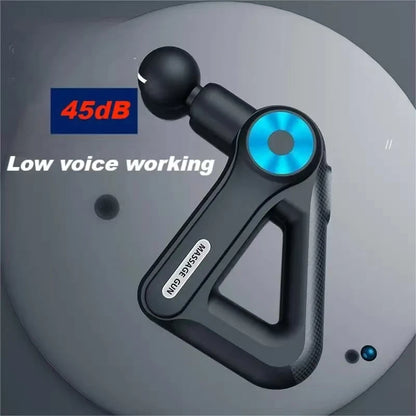 Electric Triangular Fascia Gun with 9-Level Muscle Vibration Relaxation Massage, Convenient Massage Gun with 9 Massage Heads