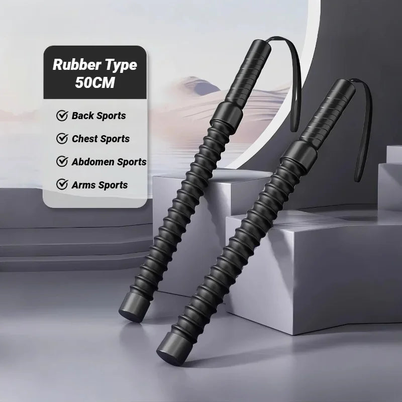 2Pcs Strength Training Bat Ergonomic Fitness Grip Biceps Triceps Strengthener Spring Arm Expander Muscle Trainer Swinging Rope