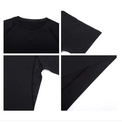 Compression T Shirt Men Summer Sportswear Running T-Shirt Elastic Quick Dry Sport Tops Tee Athletic Gym Workout Shirts Men