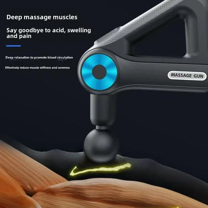 Electric Triangular Fascia Gun with 9-Level Muscle Vibration Relaxation Massage, Convenient Massage Gun with 9 Massage Heads