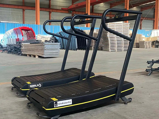 Srjoin Commercial Curved Treadmill - Silent and Compact Design for Home and Studio Use